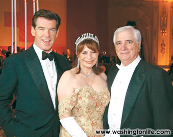 Pierce Brosnan with Nancy Ellison Rollnick and William Rollnick