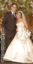 Hanin and Zonarich were married under a custom-made canopy of roses and dogwoods