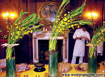 Volanni fl orist and Occasions Caterers set an elegant table