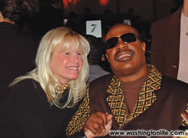Susan J. Blumenthal and Stevie Wonder