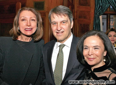 ANIKO GAAL SCHOTT with AMBASSADOR NABI SENSOY and GÜLGÜN SENSOY at The Embassy Series on April 5th at the Turkish Embassy.