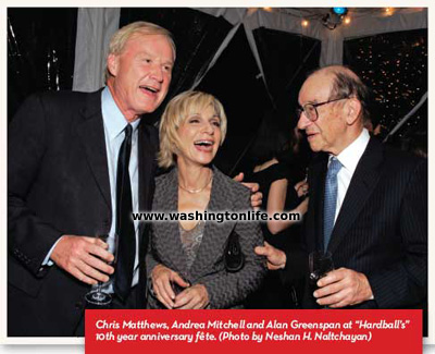 Chris Matthews, Andrea Mitchell and Alan Greenspan