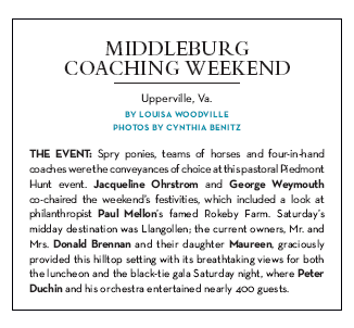 Middleburg Coaching Weekend