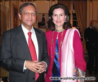 Indian Amb. Ronen Sen and Alexandra de Borchgrave