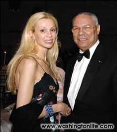 Rima Al-Sabah and Colin Powell