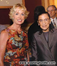Coach Kathy Kemper and Justice Ruth Bader Ginsburg