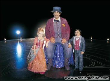 Corteo&rsquo;s Clowness, Giant and Little Clown. Cirque performers do an average of 385 shows a year. Dominique Lemieux designed all of the show&rsquo;s costumes .