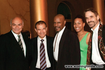 Michael Kahn, Stephen Greenblatt, Avery and Ayana Brooks and Jeremy Irons