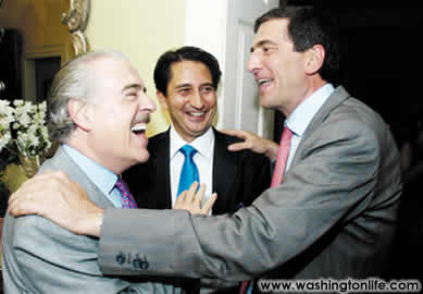 Former Colombian Amb. Andres Pastrana, Afghani Amb. Said Jawad and Jan Boyer