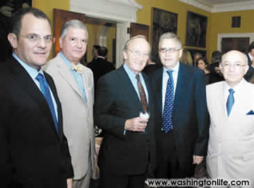 Panamanian Amb. Federico Humbert Arias, Costa Rican Amb. Tomas Duenas, Spanish Amb. Carlos Westendorf, former Bolivian Amb. Jaime Aparicio and Ecuadorian Amb. Luis Gallegos