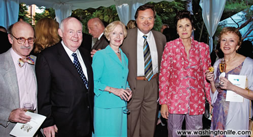 Finlay Lewis, John and Maureen Sweeney, Tim Russert, Maureen Orth and Elizebeth Drew
