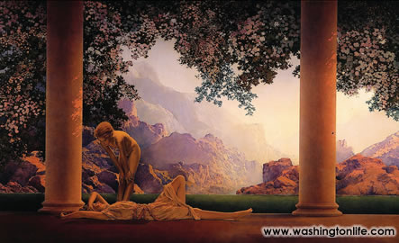 Maxfield Parrish’s Daybreak, 1922, courtesy of Christie’s.