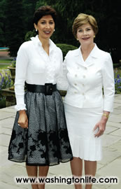Lila Castellaneta and First Lady Laura Bush